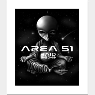 Area 51 Raid / Buddha Alien Posters and Art